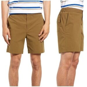 NWT Treasure & Bond Elastic Waist Shorts Olive Tree Dark Tan Comfy Chino Sz XL